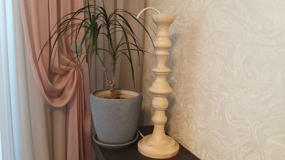 Подставка для абажура торшера из дерева ручная работа