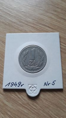1 złoty 1949 r.- nr 5 - Aluminium