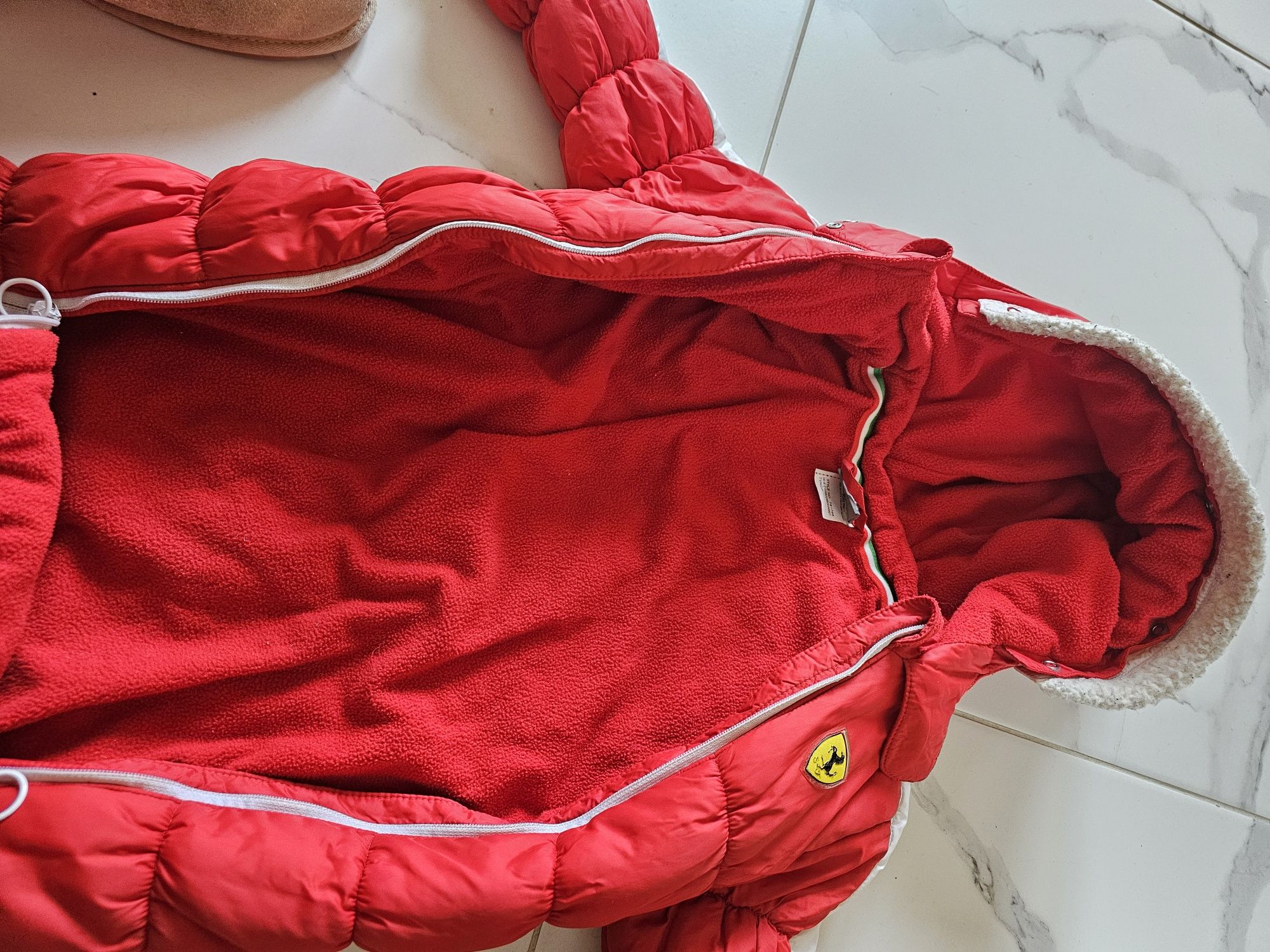 Kombinezon zimowy Puma czerwony puch rozm. 80-86