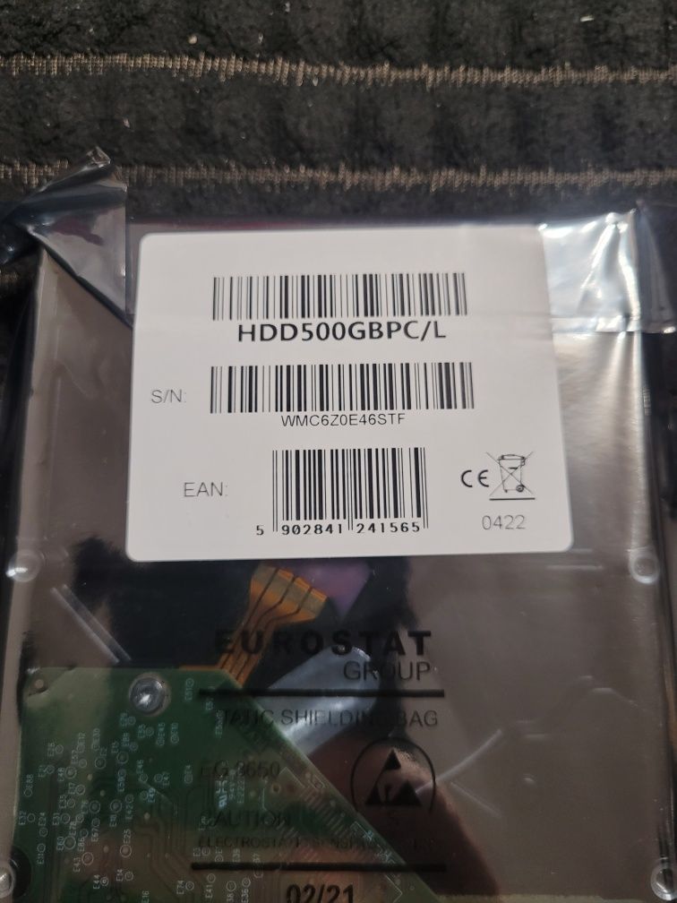 Nowy dysk 500GB WD.