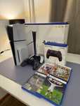 Konsola Ps5 Slim Playstation + 2 Pad + 4 Gry