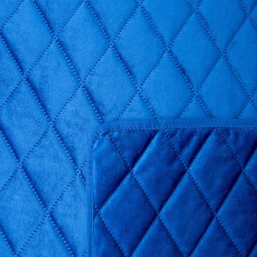 Narzuta 220x240 Pierre niebieska morska welurowa geometria