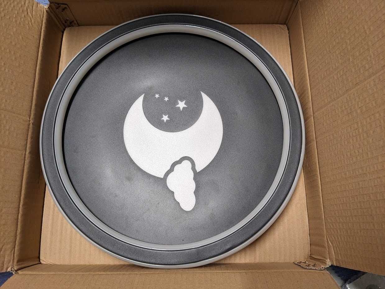 Lampa nocna ścienna sufitowa LED  księżyc  40cm 54W pilot ciepła/zimna
