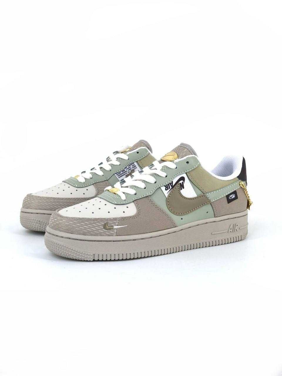 Чоловічі кросівки Nike  air force 1 білий з сірим 7635 ТОПЧИК