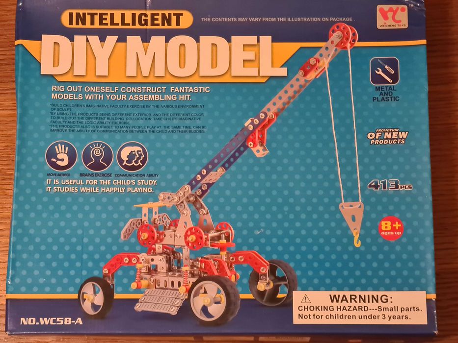 Intelligent DIY MODEL metalowy model dzwigu do skręcania