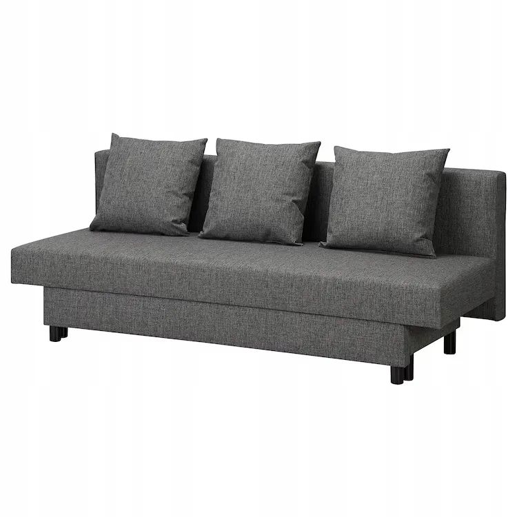 Kanapa 3 osobowa szara IKEA ASARUM ALVDALEN łóżko sofa