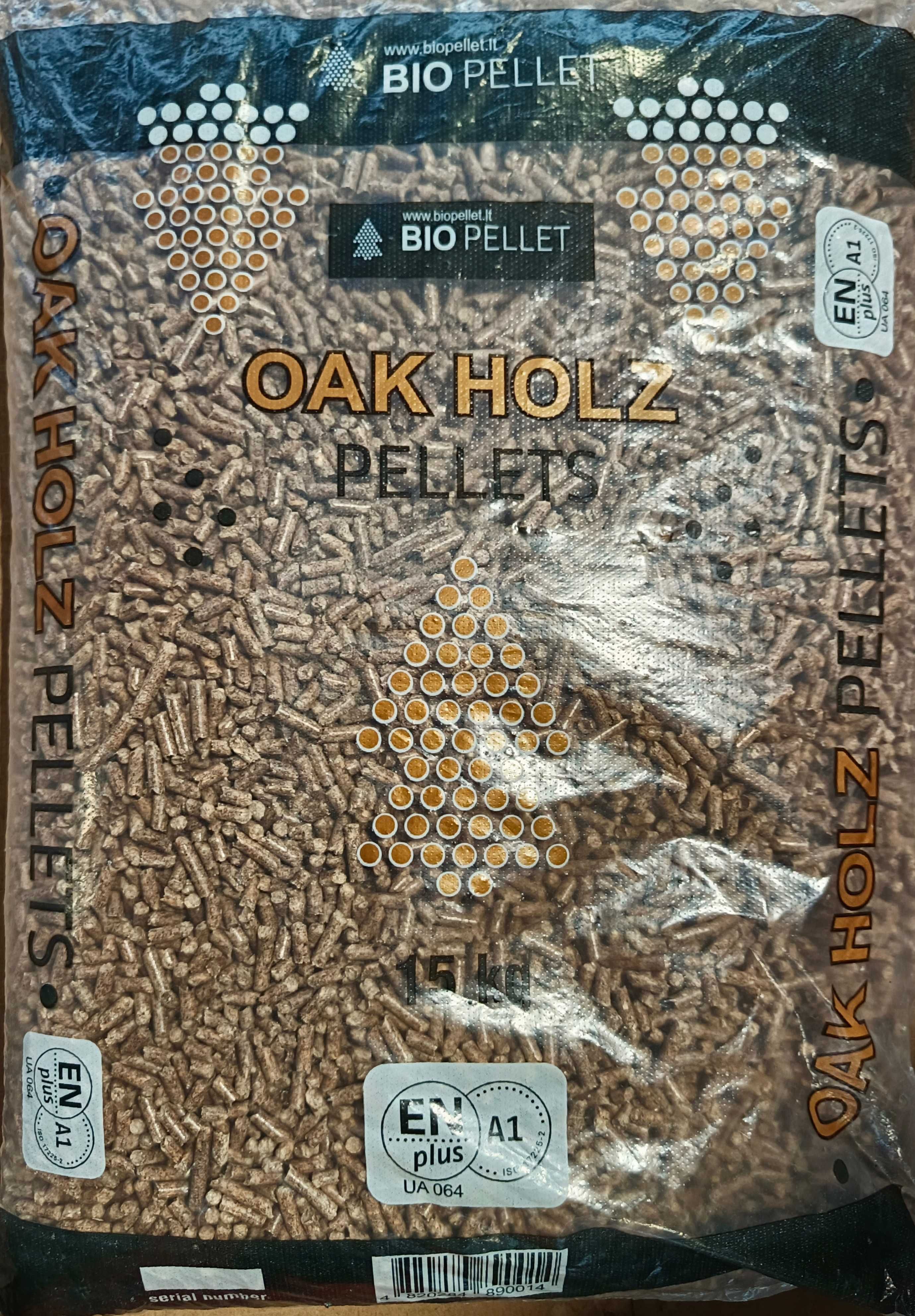 Ekogroszek/Orzech/Pelet Pellet sosnowy A1, EN+A1  DĄB / VERBA / MAGNUM