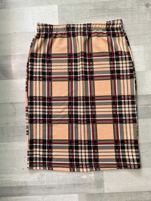 Spódnica w kratę kratkę tuba obcisła lato spódniczka z gumką M Shein