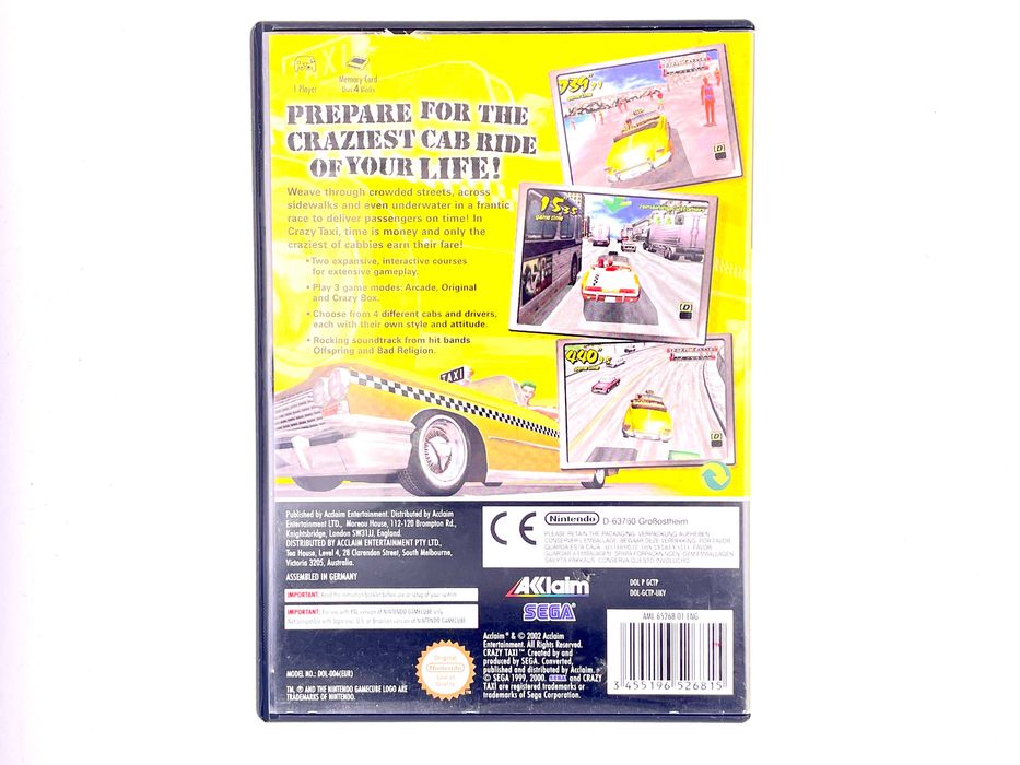 Crazy Taxi Nintendo GameCube VIMAGCO.PL Bydgoszcz Śniadeckich 11