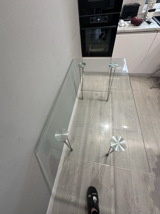 Стіл скляний обідній розмір 120/70