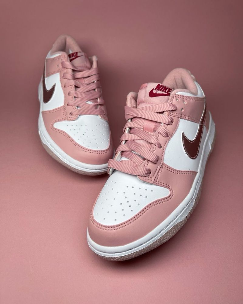 Найки рожеві жіночі Nike Dunk Low Pink Оригінал. Данки рожеві лоу пінк