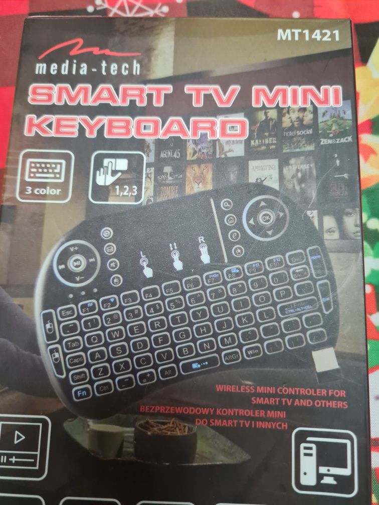 Klawiatura bezprzewodowa , podświetlana  Smart TV
