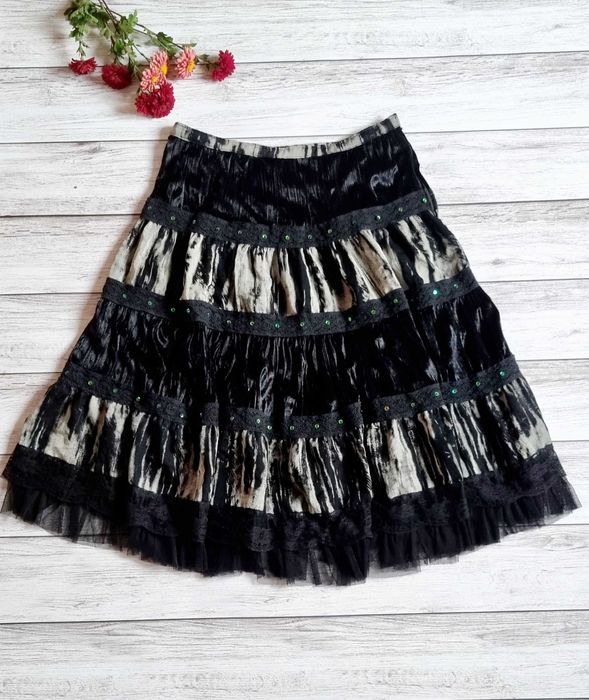 Стім панк спідниця у складку пишна неформальна