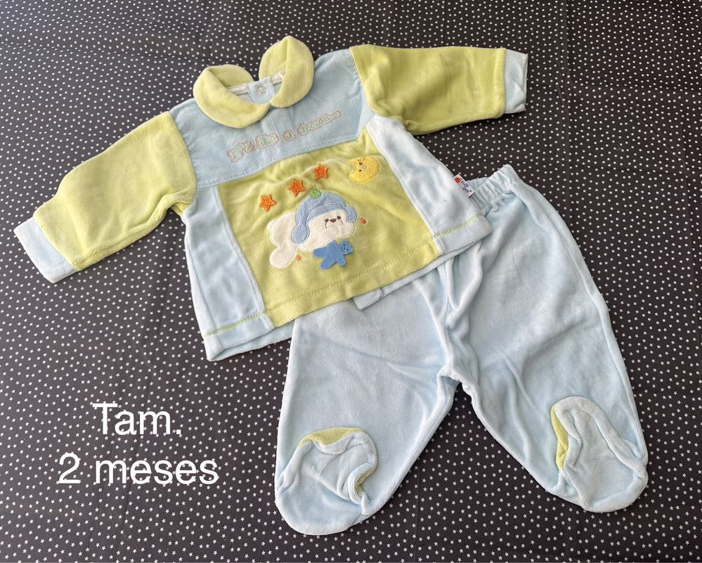 Lote 14 peças de roupa p/ Bebé Tam. 2 meses