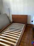 Cama individual Malm, castanha, com oferta de estrado