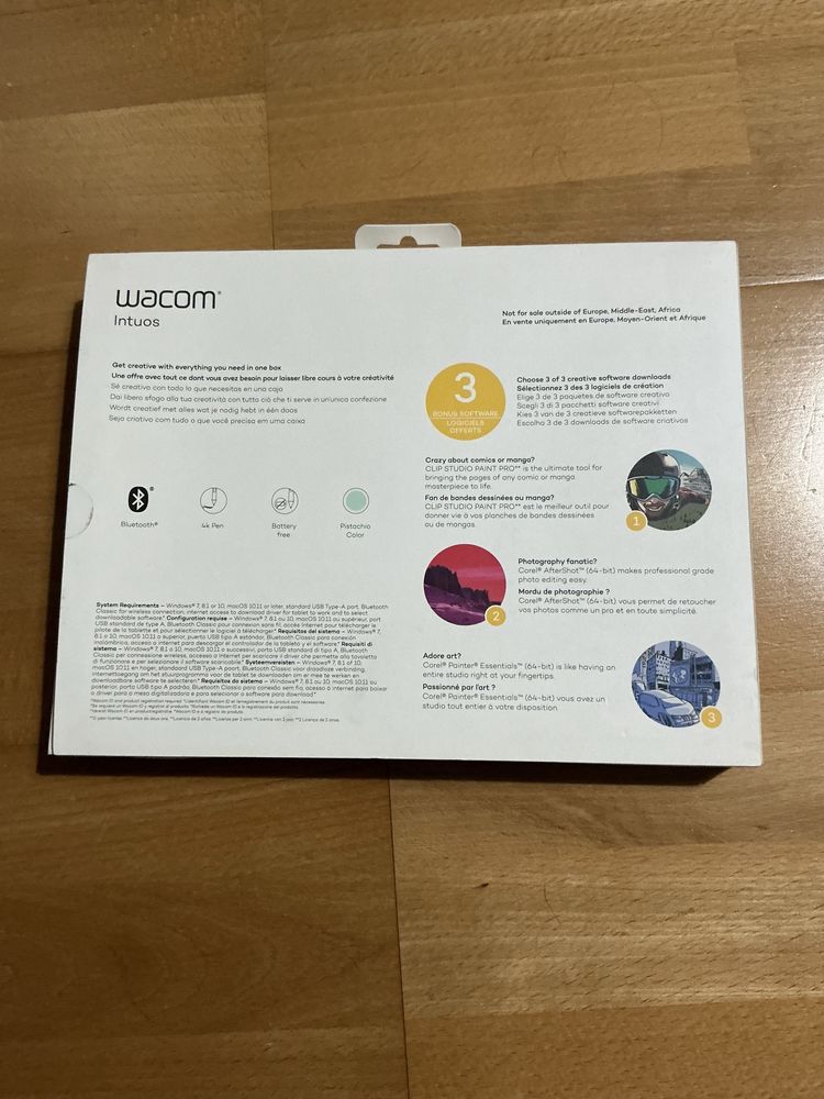 Wacom Intuos (M) — Mesa Digitalizadora c/bluetooth + capa protetora