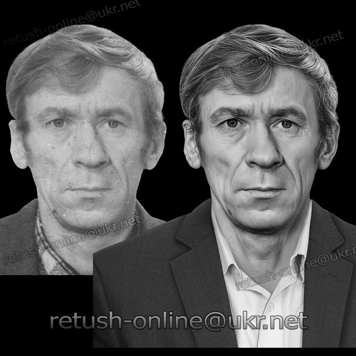 Ретуш фото на памятник .