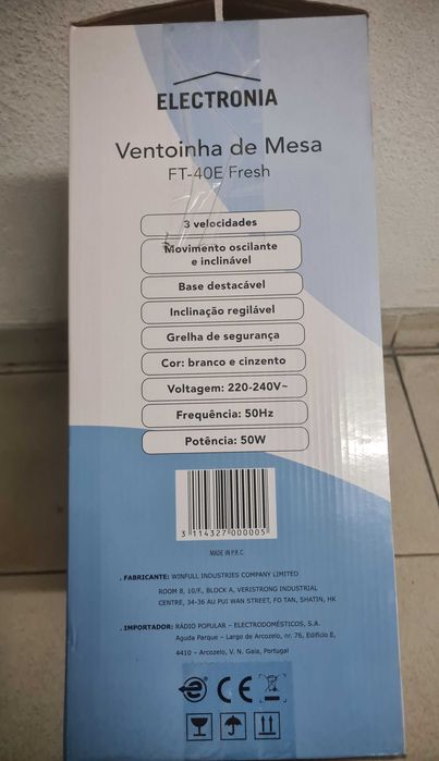 Ventoinha de mesa Electronia FT-40E