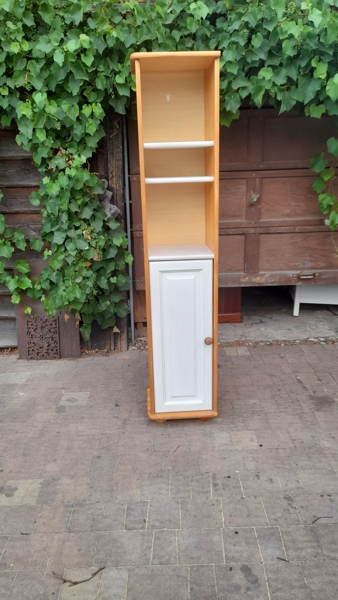 Drewniane szafka do łazienki,lite drewno, słupek,regał