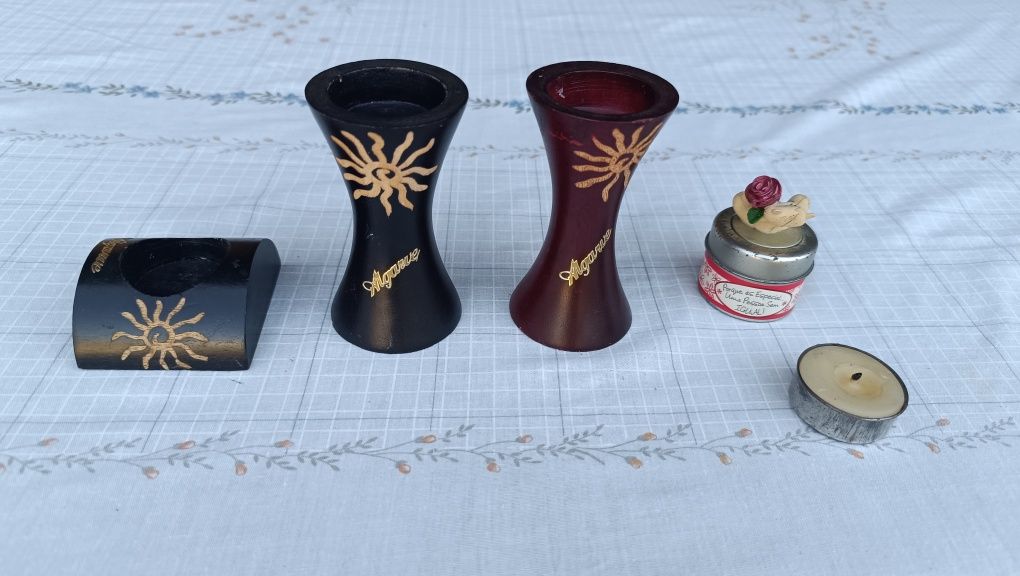 Suporte para velas , madeira Original