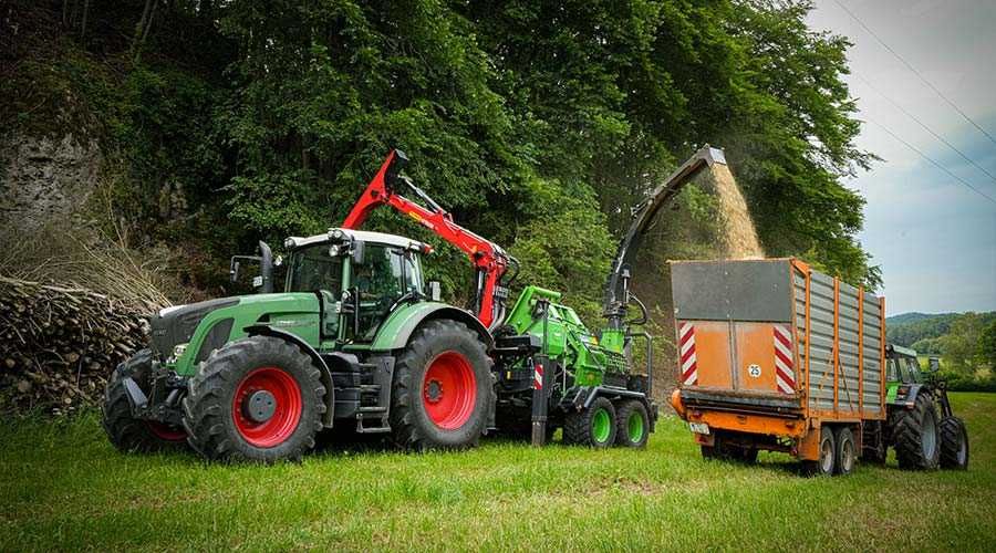 Rębak bębnowy WOM 50cm HEIZOHACK HM 10-500 KTL z żurawiem PALMS