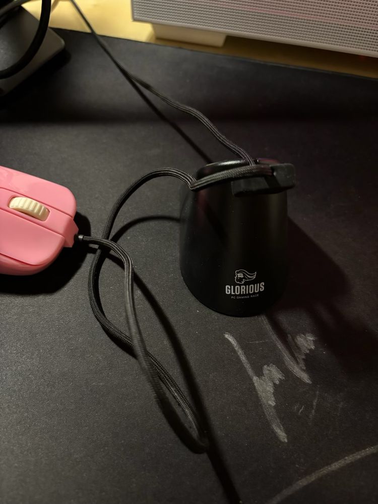 Rato Zowie S1 Divina Pink com Paracord, Hyperglides e Bungee