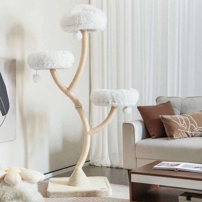 Drapak dla kota wysokość 178 cm, kolor beżowy