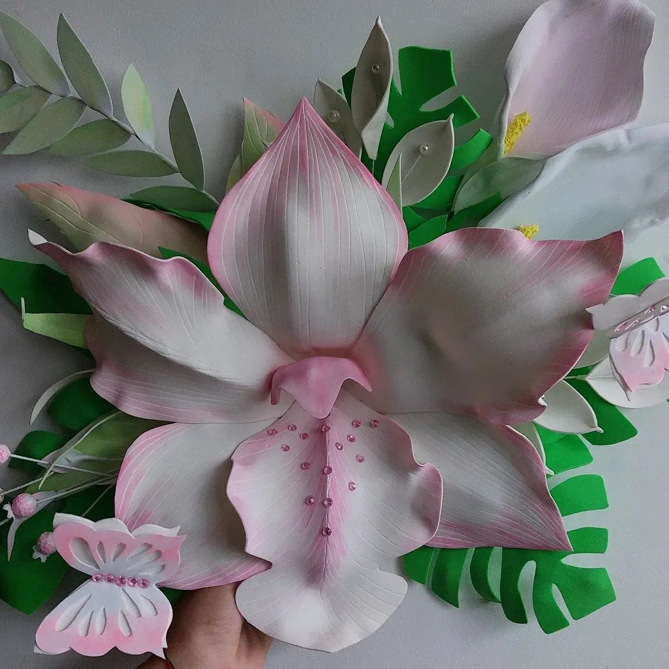 Орхідея ручної роботи, панно, картина