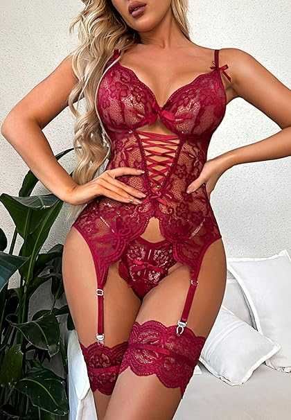 Koronkowe sznurowane erotyczne body VENEZIA NOTTE - nimfetka.pl