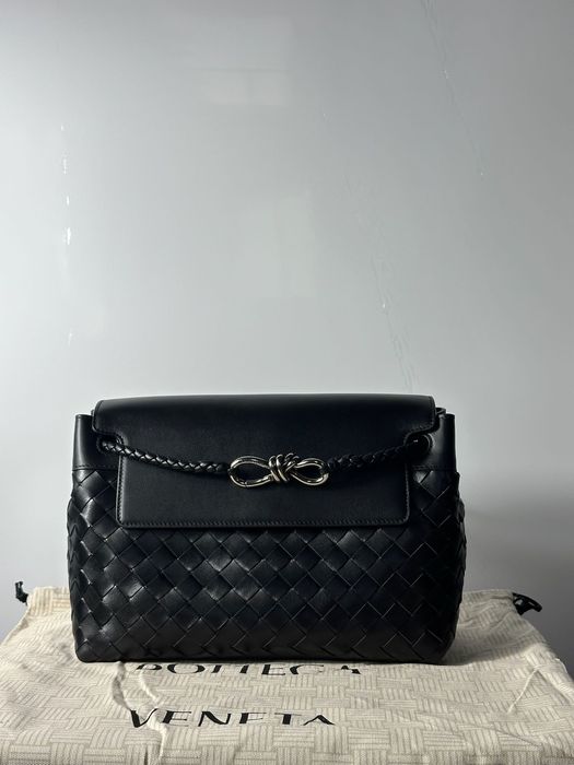 Torba męska BV Andiamo Knot Small czarna skóra jagnięca