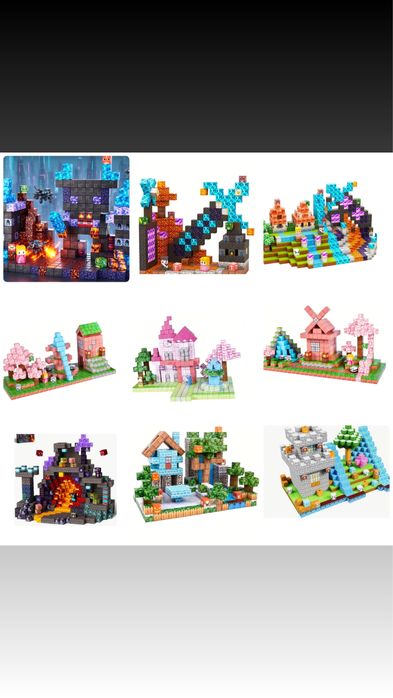 100-108 блоків магнітний конструктор майнкрафт магнитный