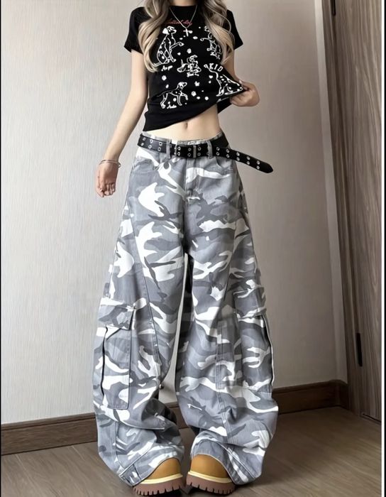 камуфляж штани y2k streetwear нові