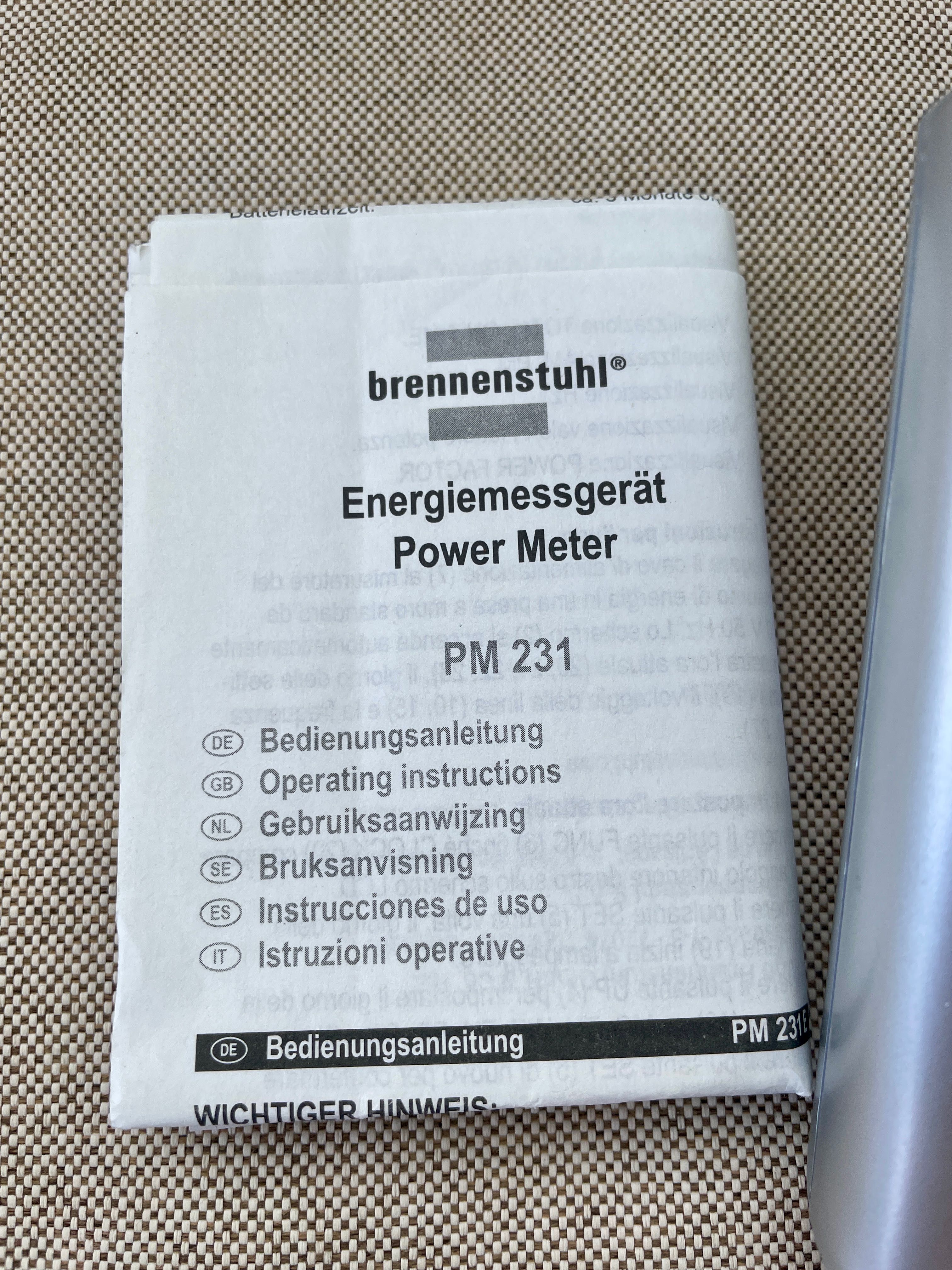 Medidor / contador de energia - Brennerstuhl PM 231 (como novo)