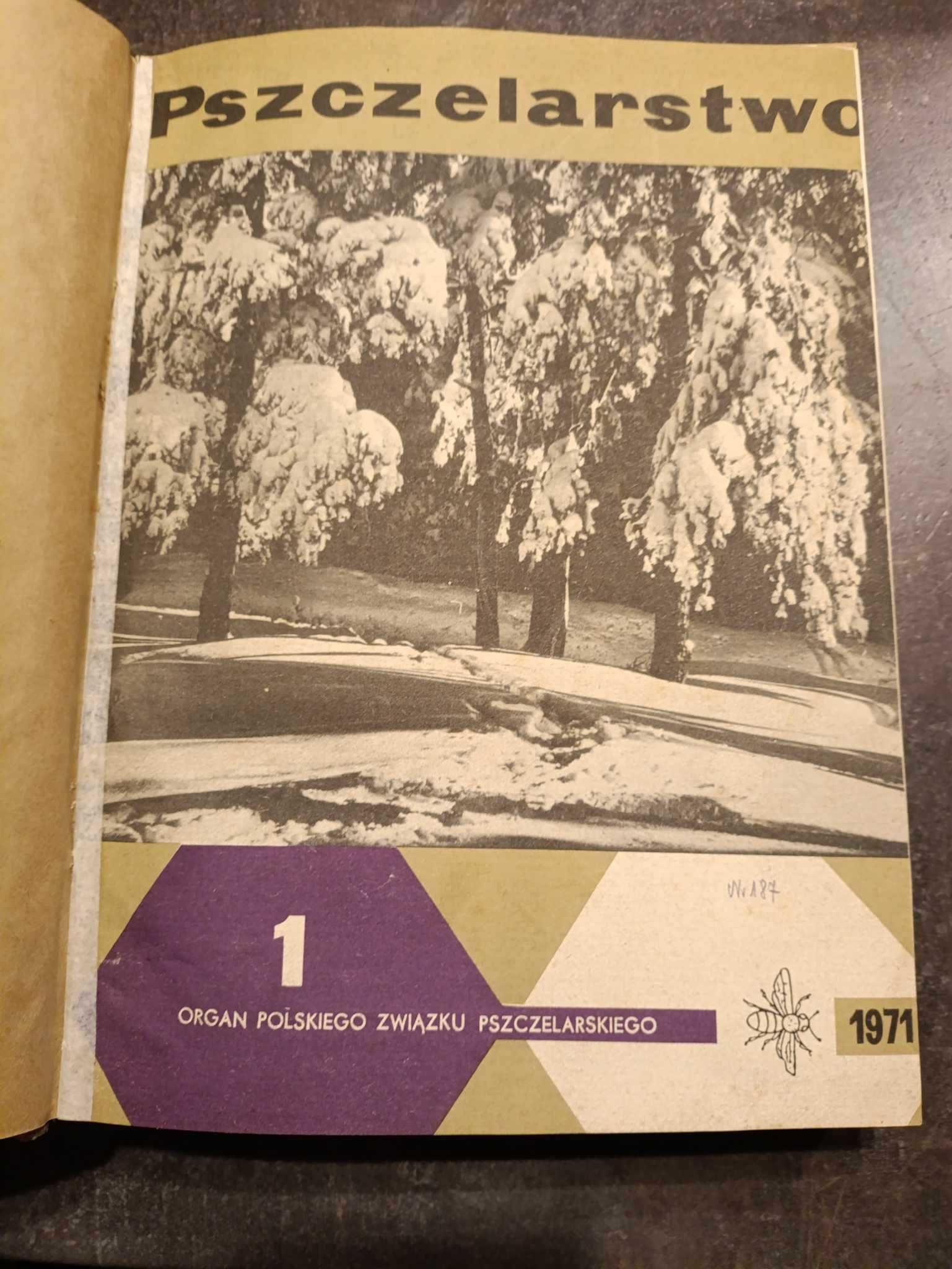 Pszczelarstwo magazyn kompletne roczniki 1971 i 1972 oprawione