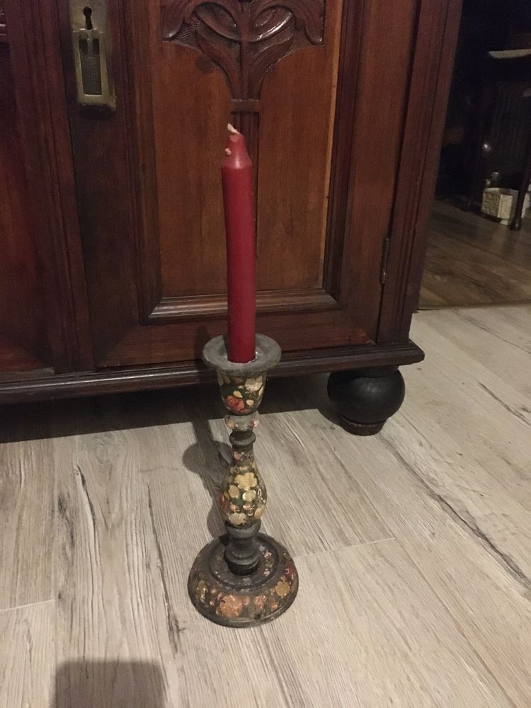 Lampion drewniany świecznik home
