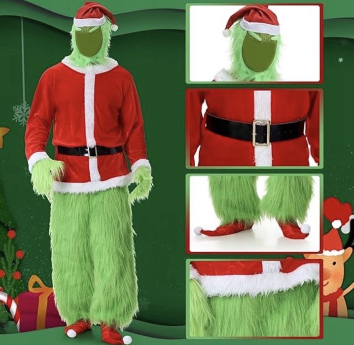 Grinch strój xxl nowy