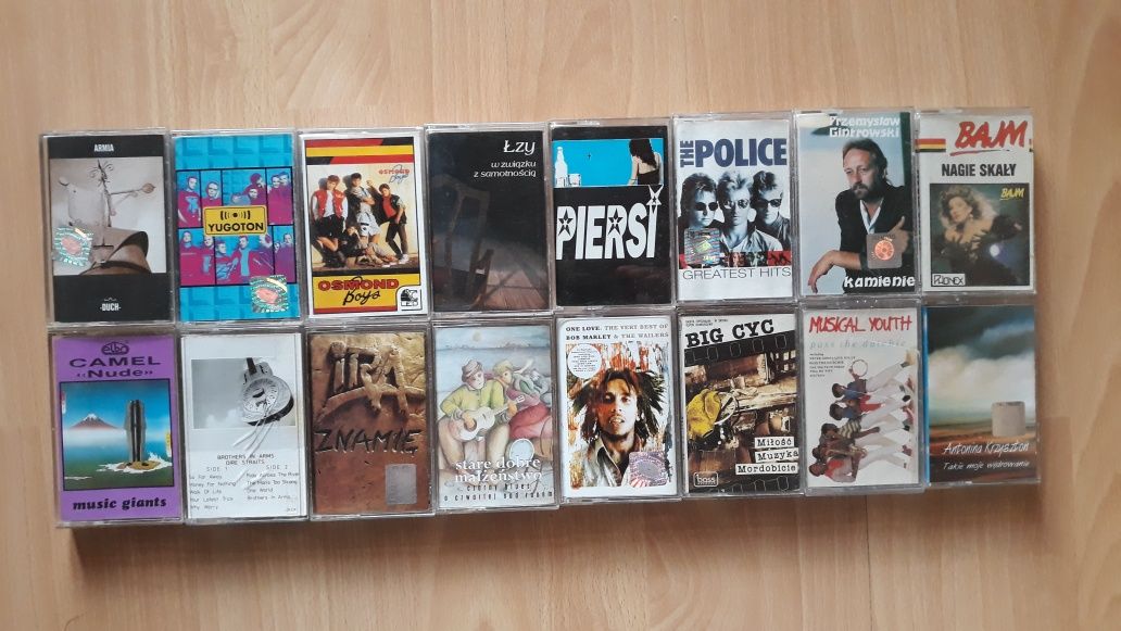 kaseta Armia Dire Straits Ira Yugoton Bajm Piersi Big Cyc rock PRL pop