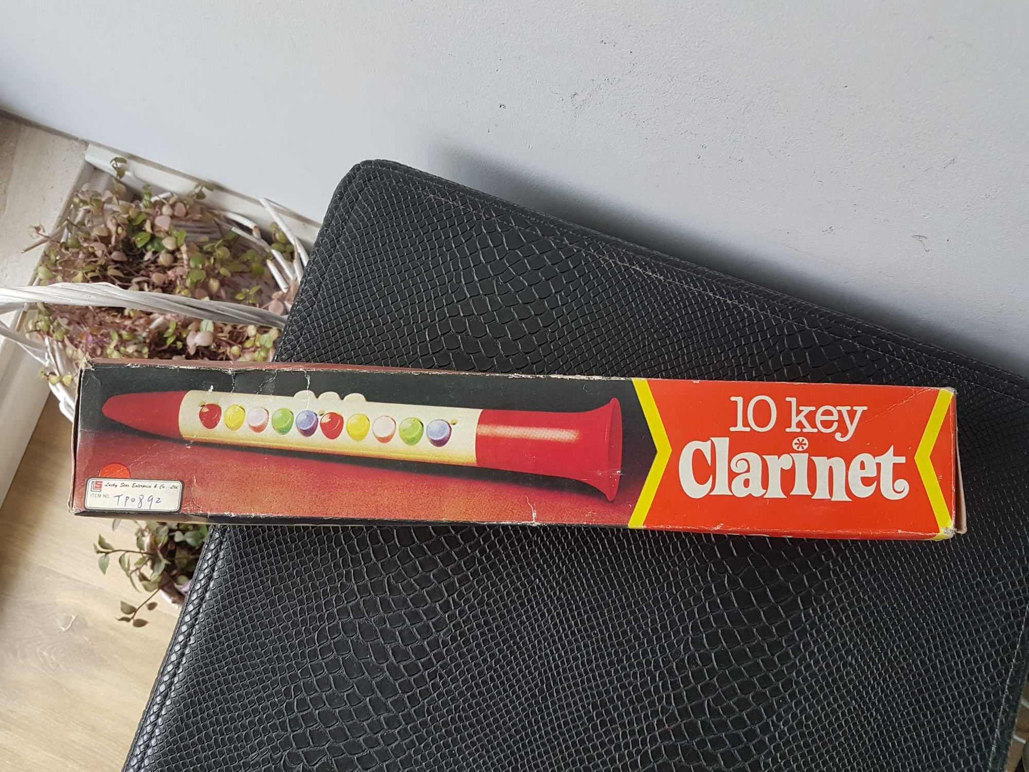 Nowa zabawka plastikowy klarnet z 10 przyciskami 36cm