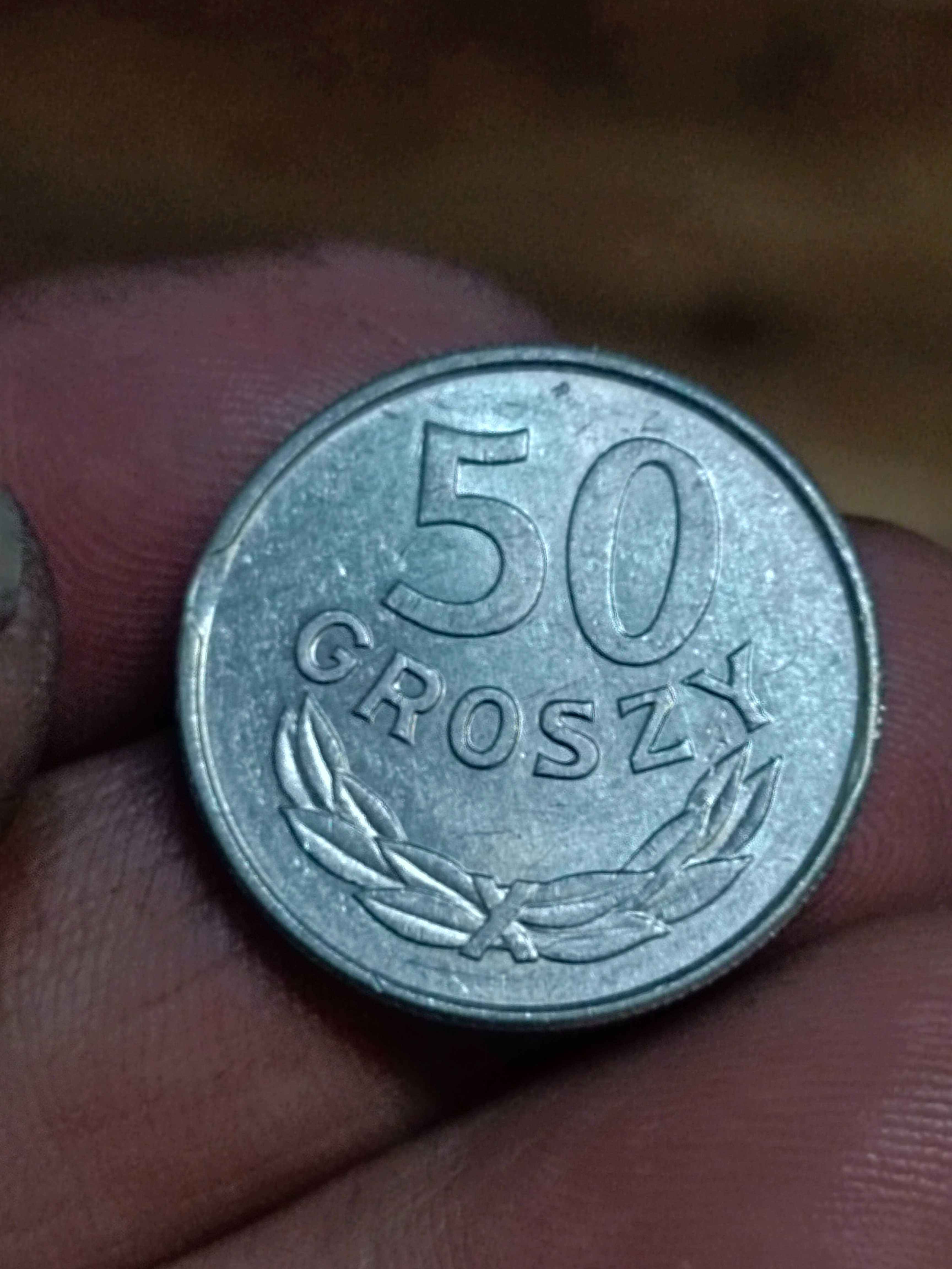 Sprzedam monete 50 groszy 1986 r destrukt koncowka blachy