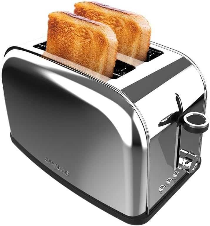 Cecotec Toster Pionowy 2 Gniazda Krótkie Toastin' time Inox Lite 850 W