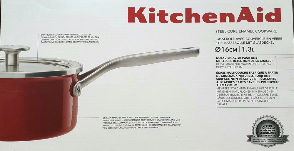 Kitchenaid rondel 16cm 1.3 l garnek pokrywka Kitchen Aid
