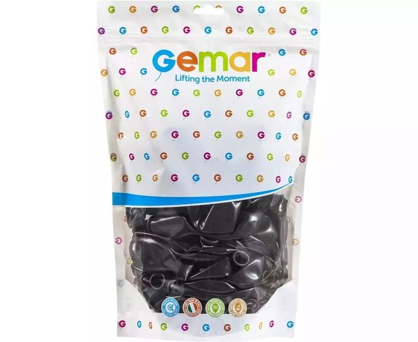 Balony pastelowe czarne 33cm 50szt. Godan
