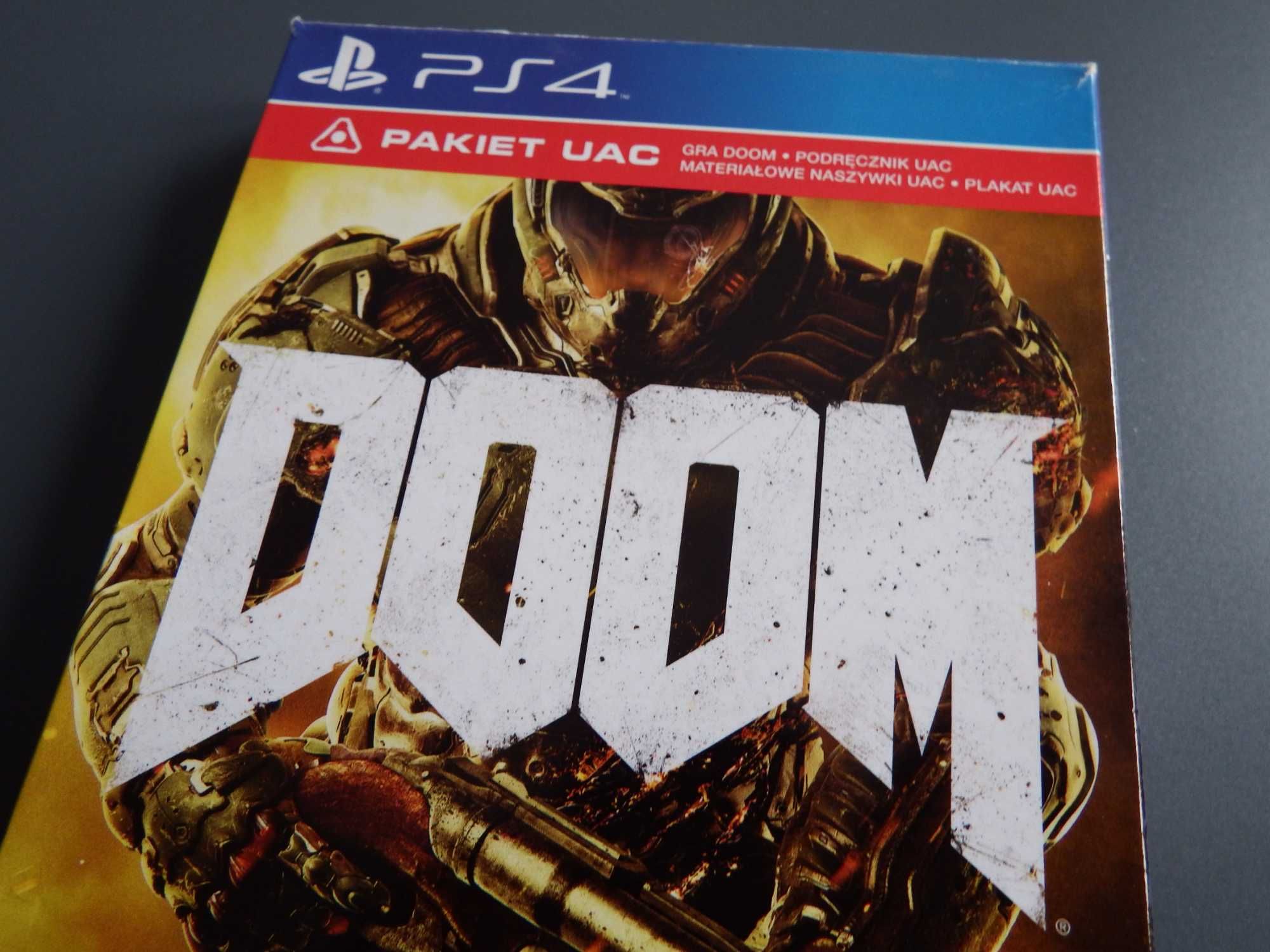 UNIKAT ! DOOM PS4 PL edycja UAC kompletna  w stanie BARDZO DOBRYM