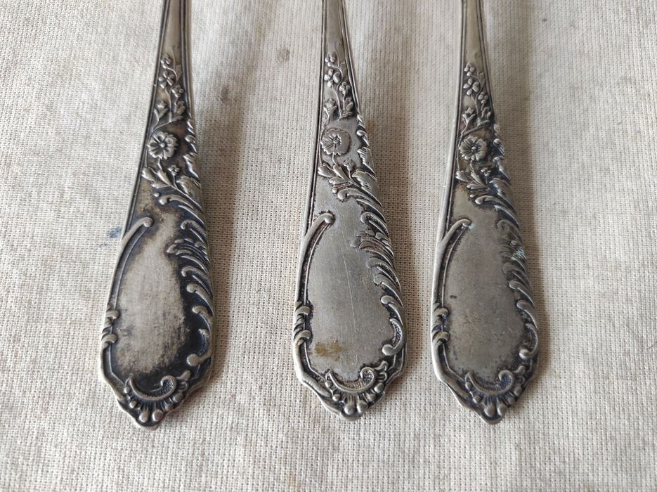 Stare widelce plater sygnowane St. Srebrzyński 3 sztuki