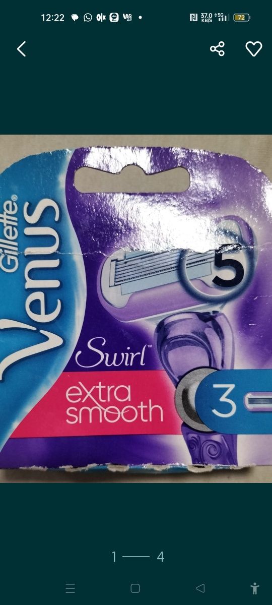 Ostrza do maszynki Gillette Venus swirl extra smooth,3 sztuki