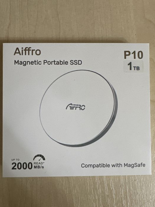 Портативний SSD Aiffro P10 1TB (Новий, MagSafe, 2000MB/s)