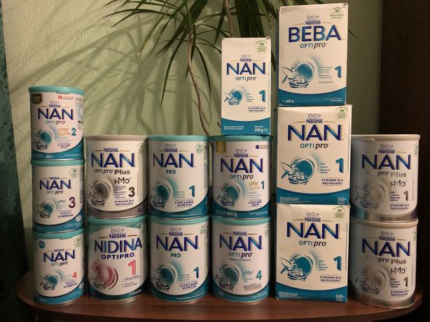 Смесь Nestle NAN NIDINA BEBA OptiPro Plus PRO 1 2 3 4