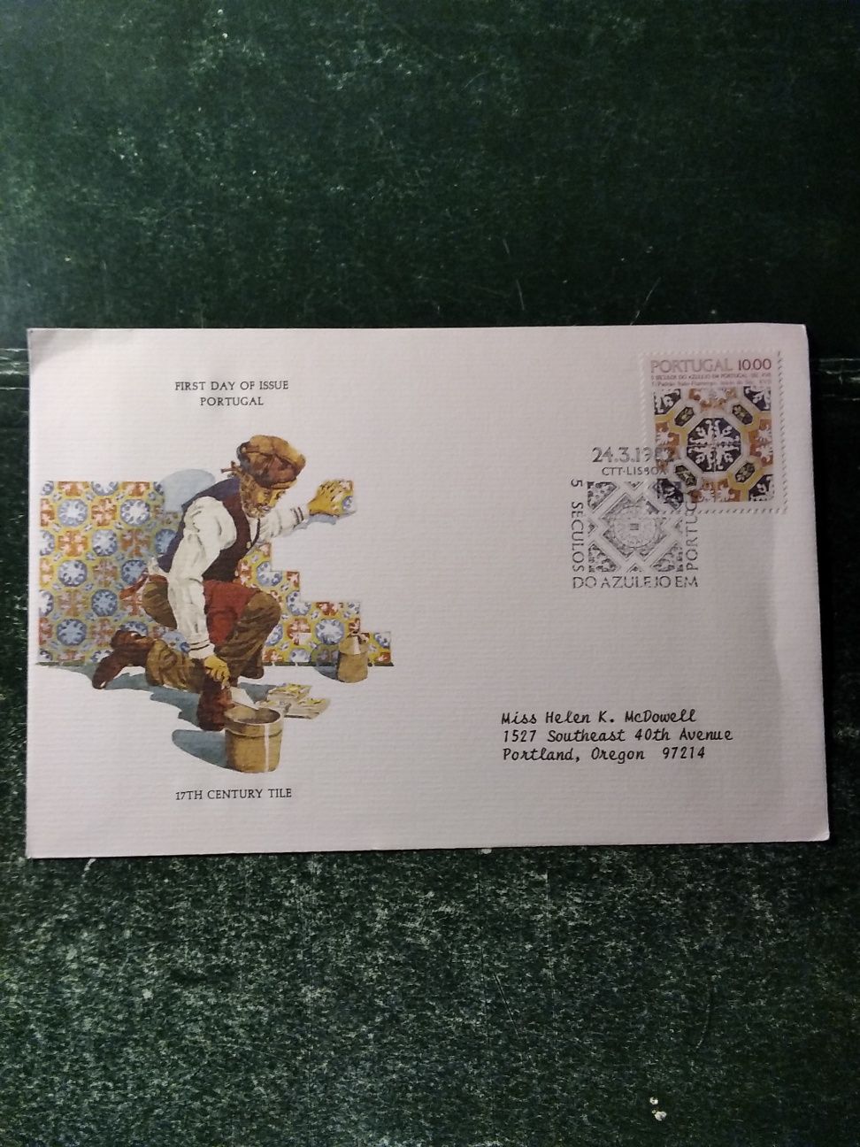 1982 5° Século Do Azulejo Em Portugal Motivo 5 Editado Em Inglês