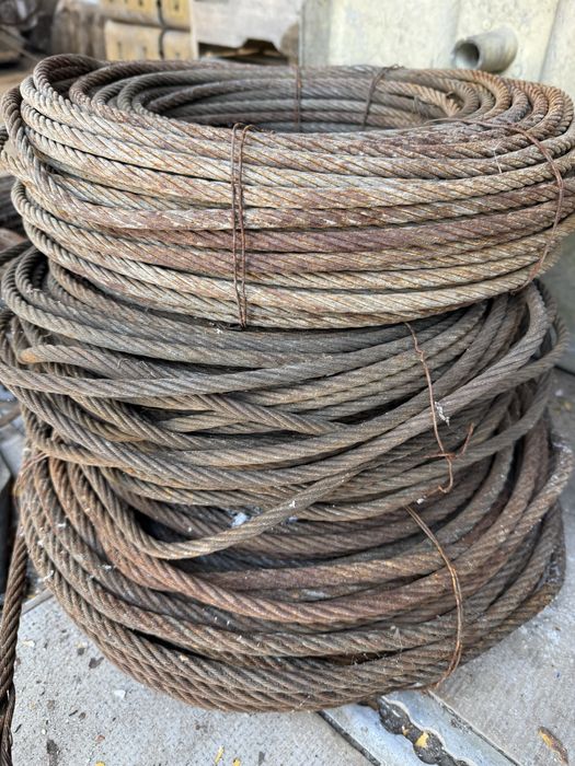 Трос б/у 9мм 50-70м