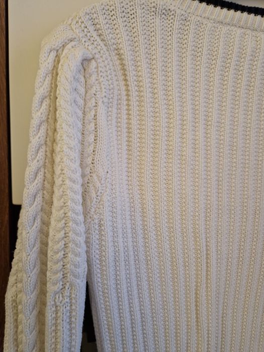 Biały bawełniany sweterek Next, r. S/M